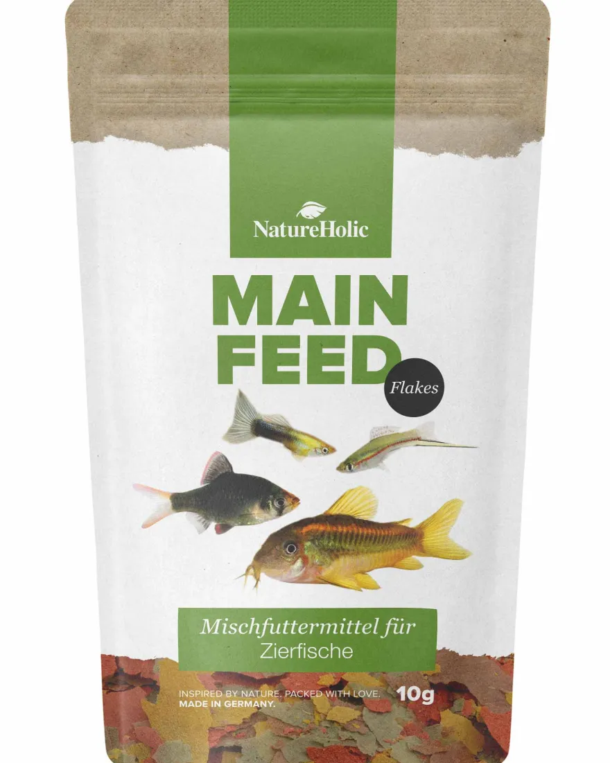 NatureHolic Mainfeed Flocke, Hauptfutter für Zierfische, 50 ml