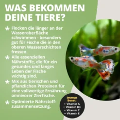 NatureHolic Mainfeed Flocke, Hauptfutter für Zierfische, 50 ml