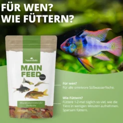 NatureHolic Mainfeed Flocke, Hauptfutter für Zierfische, 50 ml