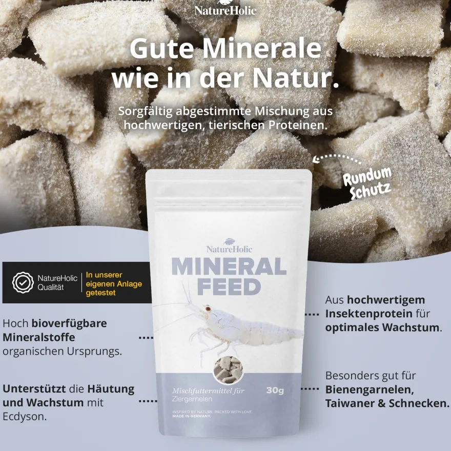 NatureHolic Mineralfeed, Garnelenfutter, 30 g