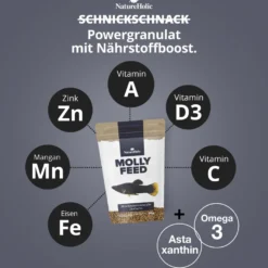 NatureHolic MollyFeed, Fischfutter, 30 g
