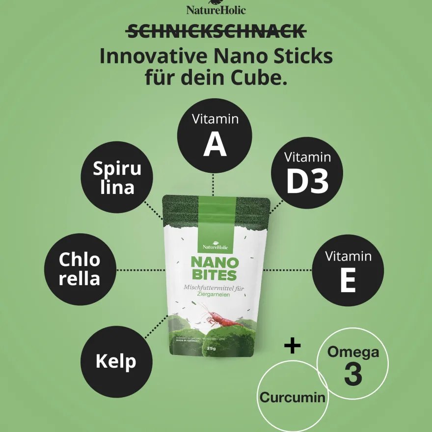 NatureHolic Nano Bites, Futter für Wirbellose, 25 g