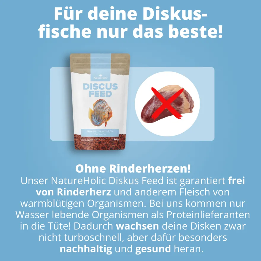 NatureHolic NatureHolic Discusfeed, Granulatfutter für Diskusfische, 130 g