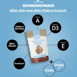 NatureHolic NatureHolic Discusfeed, Granulatfutter für Diskusfische, 130 g