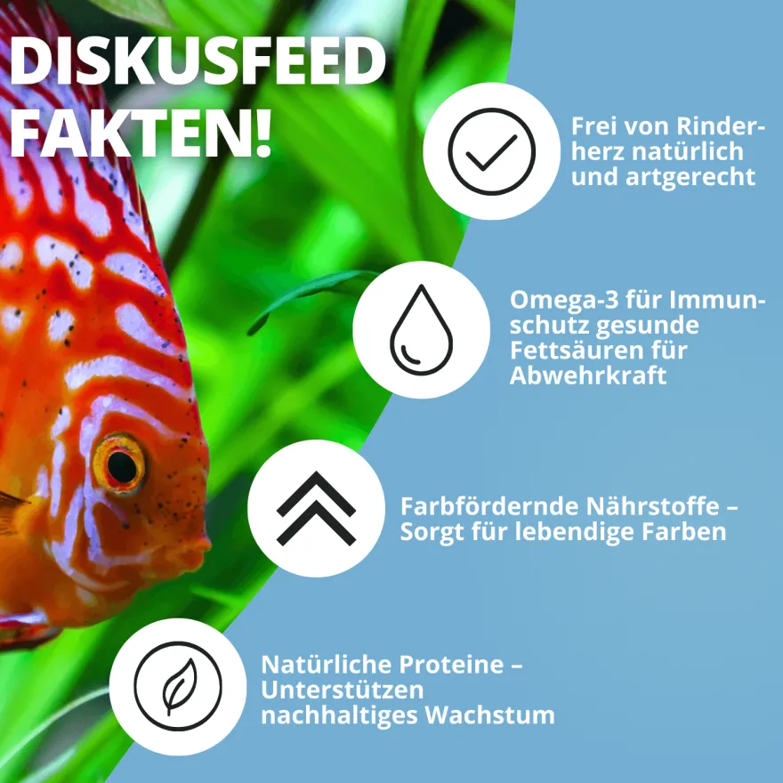 NatureHolic NatureHolic Discusfeed, Granulatfutter für Diskusfische, 130 g