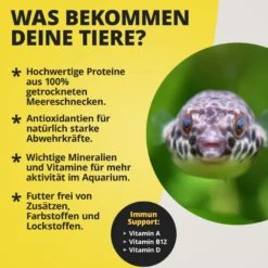 NatureHolic Pufferfeed, Schnecken für Kugelfische, 30 g