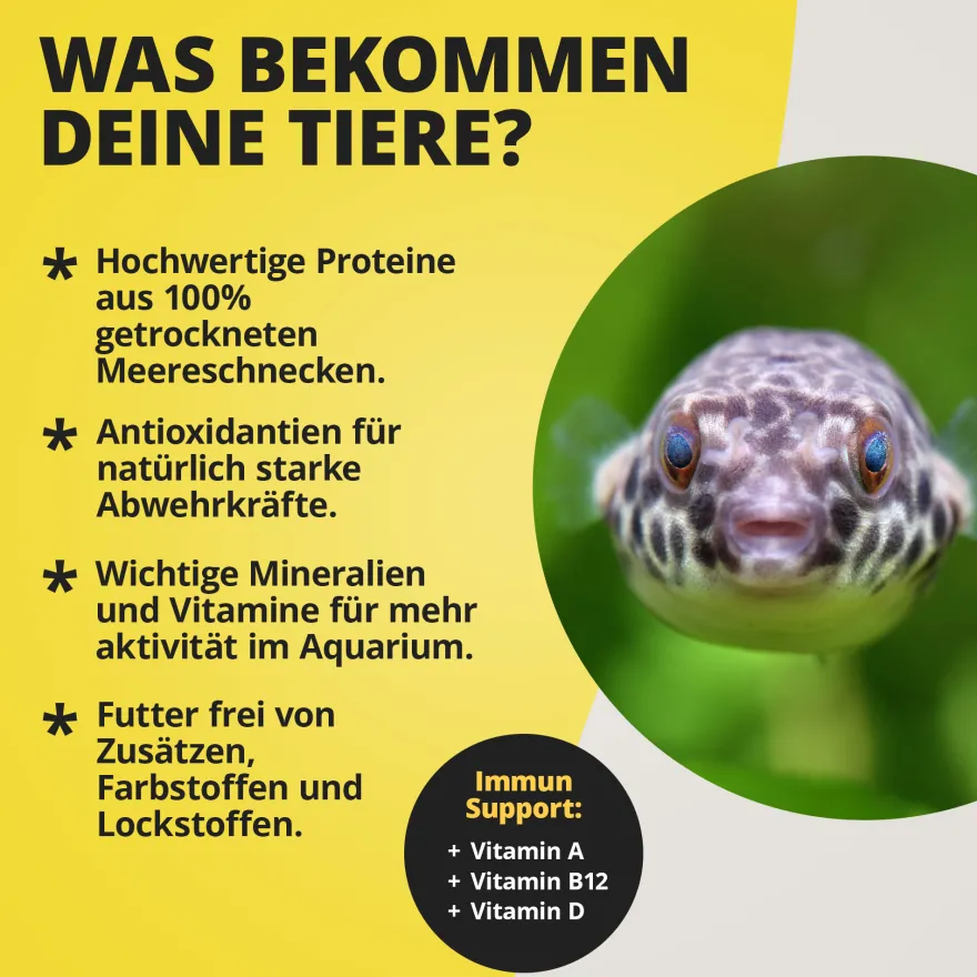 NatureHolic Pufferfeed, Schnecken für Kugelfische, 30 g