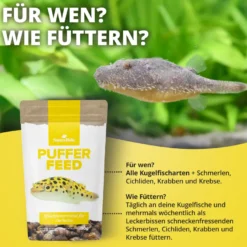 NatureHolic Pufferfeed, Schnecken für Kugelfische, 30 g