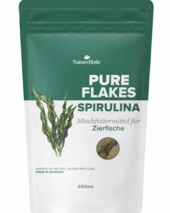 NatureHolic Pure Flakes Spirulina, Zierfischfutter, 30 g