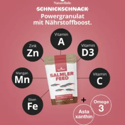 NatureHolic SalmlerFeed, Hauptfutter-Granulat, 30g