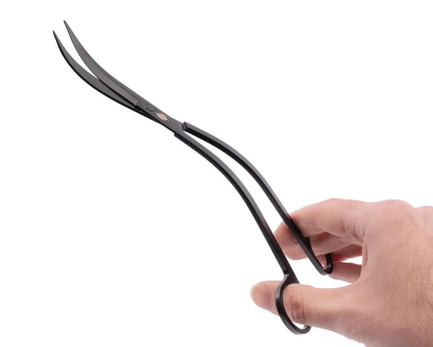 NatureHolic Scaping Scissors wave black, geschwungene Pflanzenschere, 25 cm