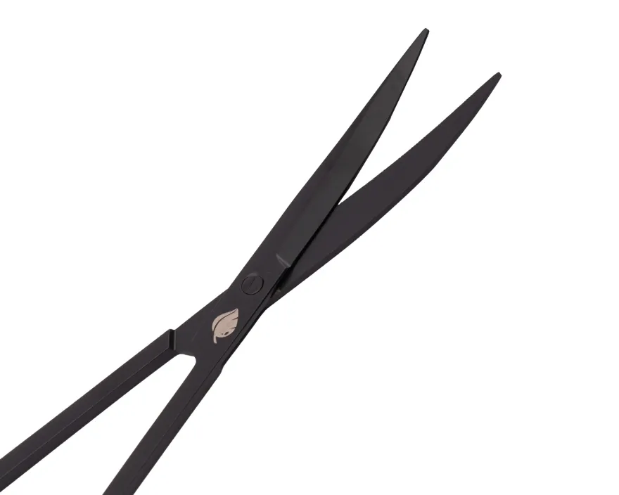 NatureHolic Scaping Scissors curved black, gebogene Pflanzenschere, 25 cm
