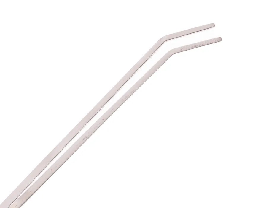 NatureHolic Scaping Tweezers curved silver, gebogene Pflanzenpinzette, 27 cm