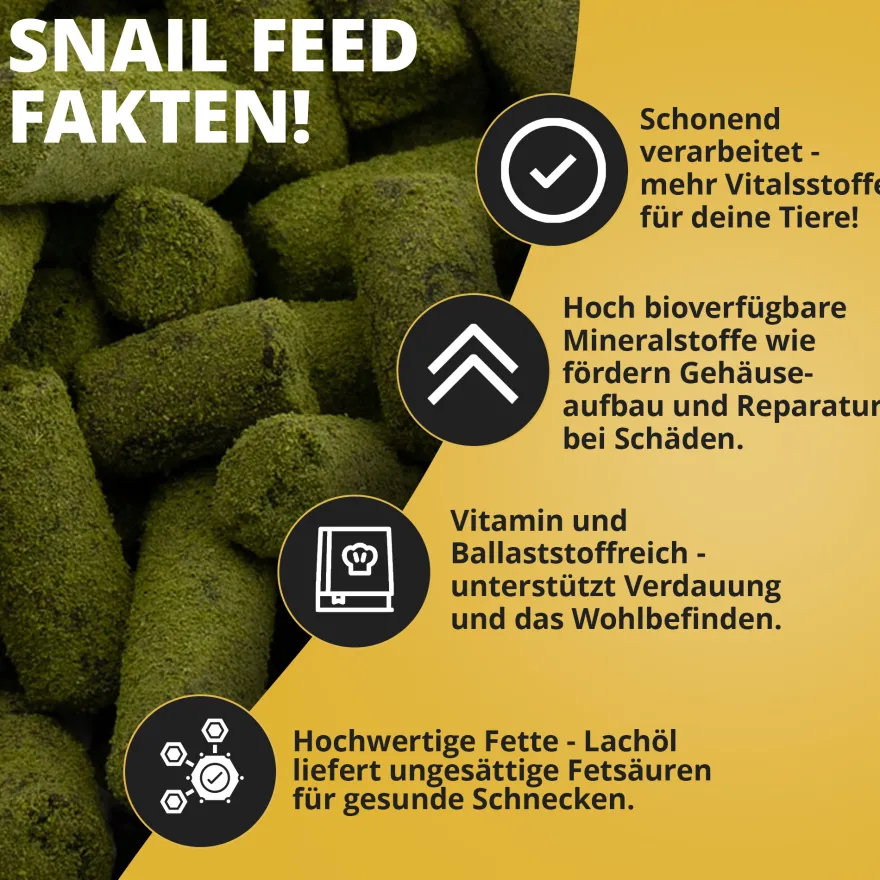 NatureHolic Snailfeed Sticks, Schnecken Futtersticks, 30 g