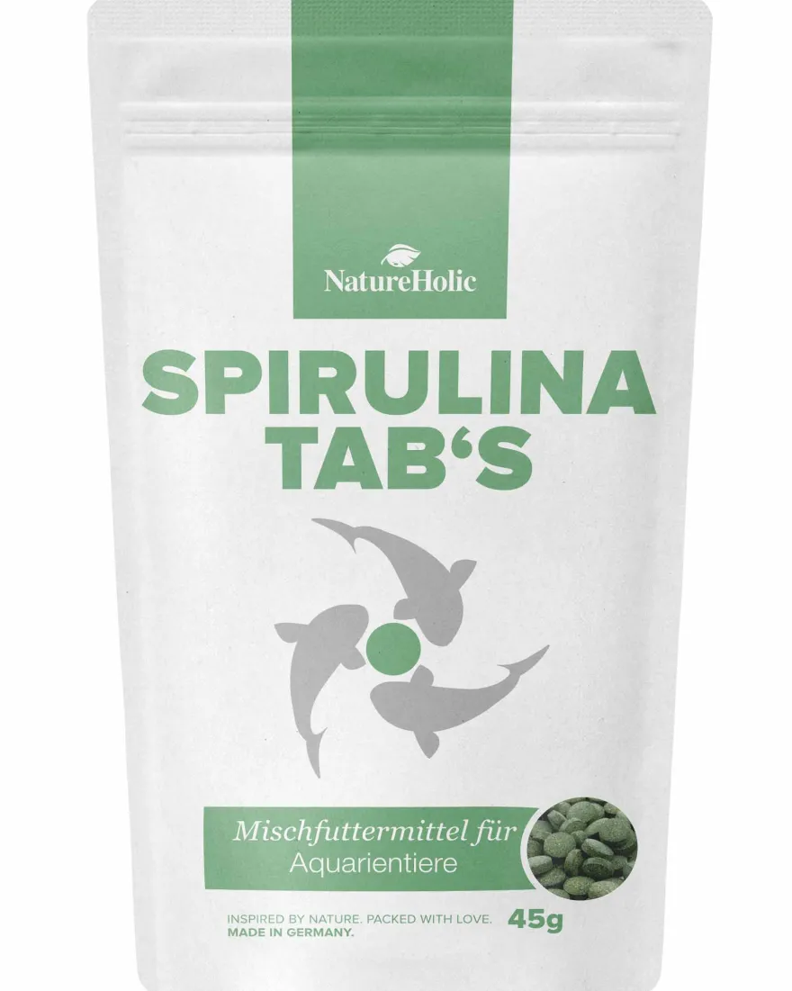 NatureHolic Spirulina Tabs, Zusatzfutter für Wirbellose, 45 g