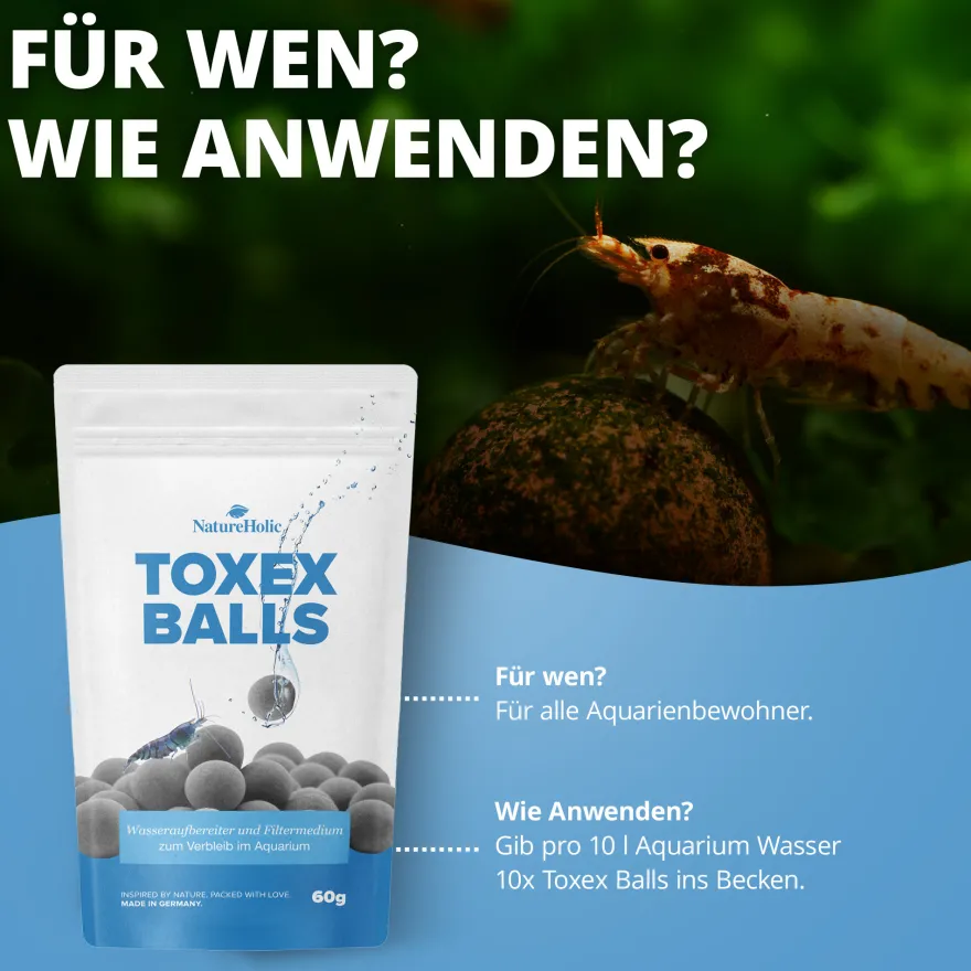 NatureHolic ToxEx Balls, Wasseraufbereiter, 60 g