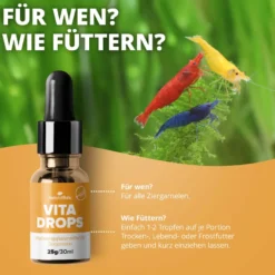 NatureHolic Vita Drops Shrimp, Garnelenfutter Zusatz für mehr Vitalität, 30 ml