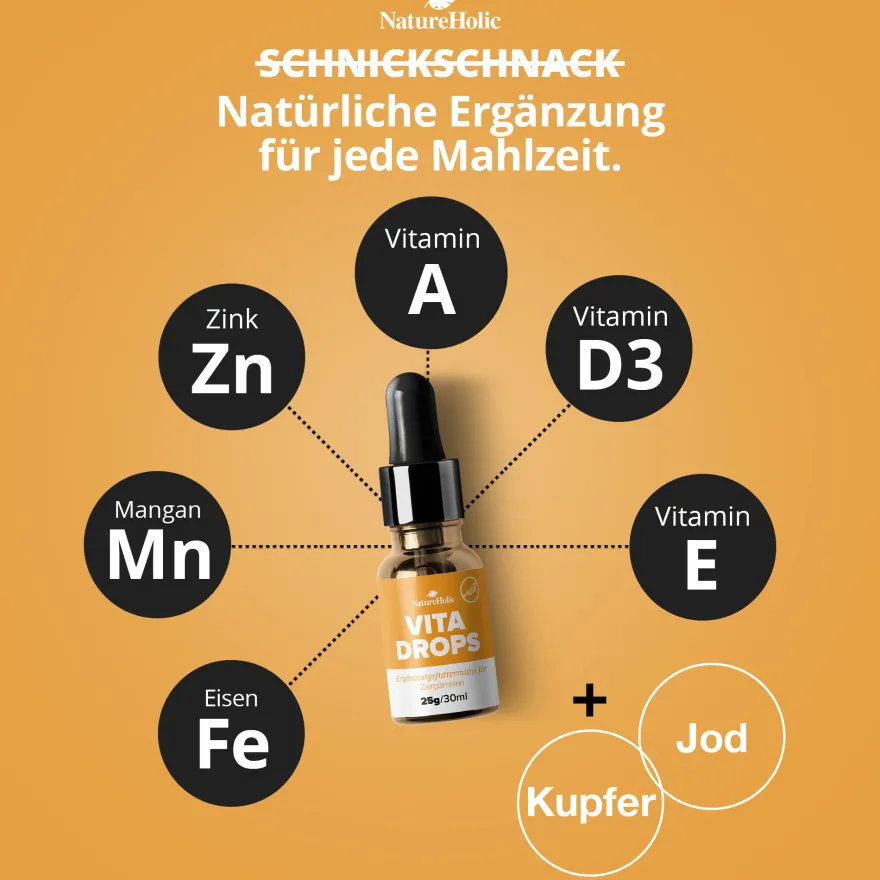 NatureHolic Vita Drops Shrimp, Garnelenfutter Zusatz für mehr Vitalität, 30 ml