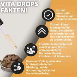 NatureHolic Vita Drops Shrimp, Garnelenfutter Zusatz für mehr Vitalität, 30 ml