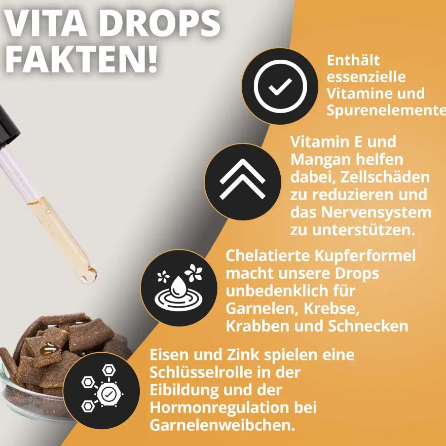 NatureHolic Vita Drops Shrimp, Garnelenfutter Zusatz für mehr Vitalität, 30 ml