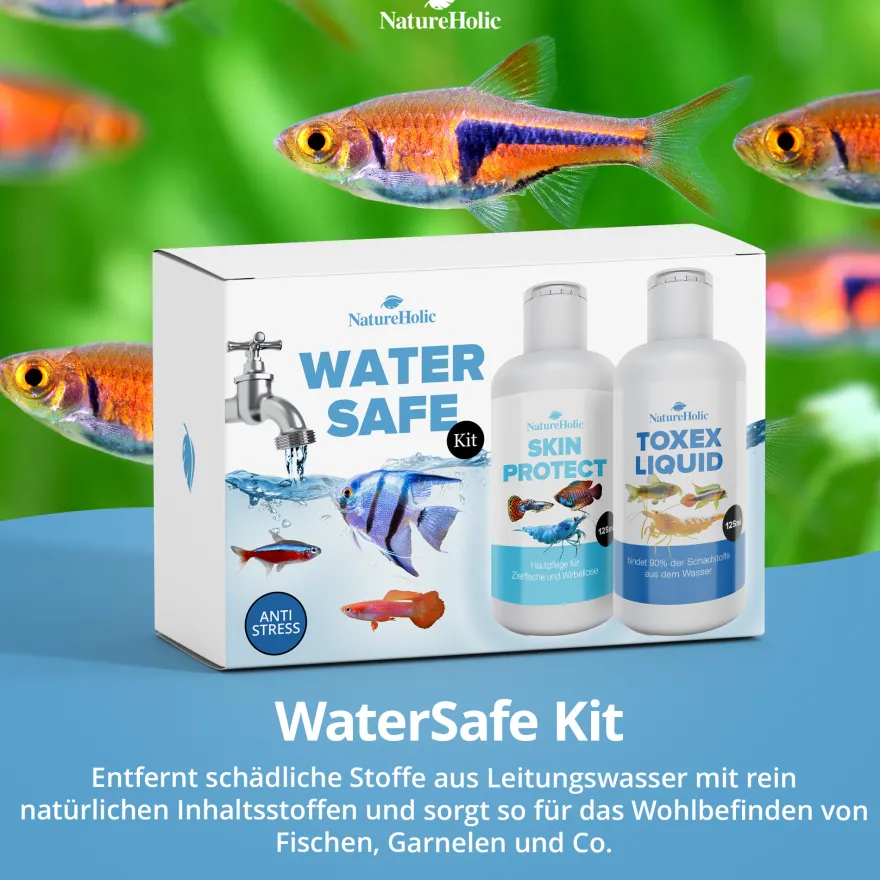 NatureHolic WaterSafe – 2-Komponenten Wasseraufbereiter-Set, 2 x 125 ml