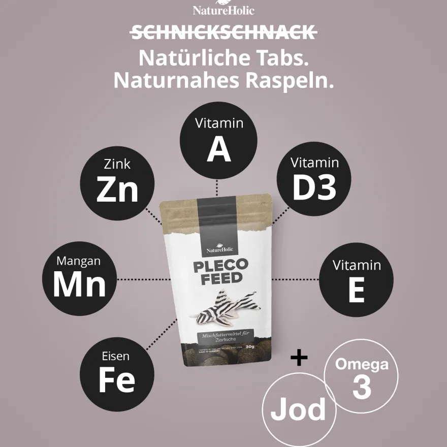 NatureHolic Welsfeed, Wels Futter Tabs, 30 g