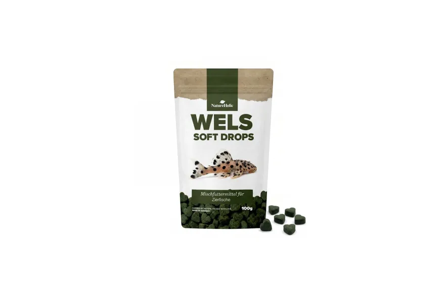 NatureHolic Wels Soft Drops – Softes Futter für Welse – 100 g