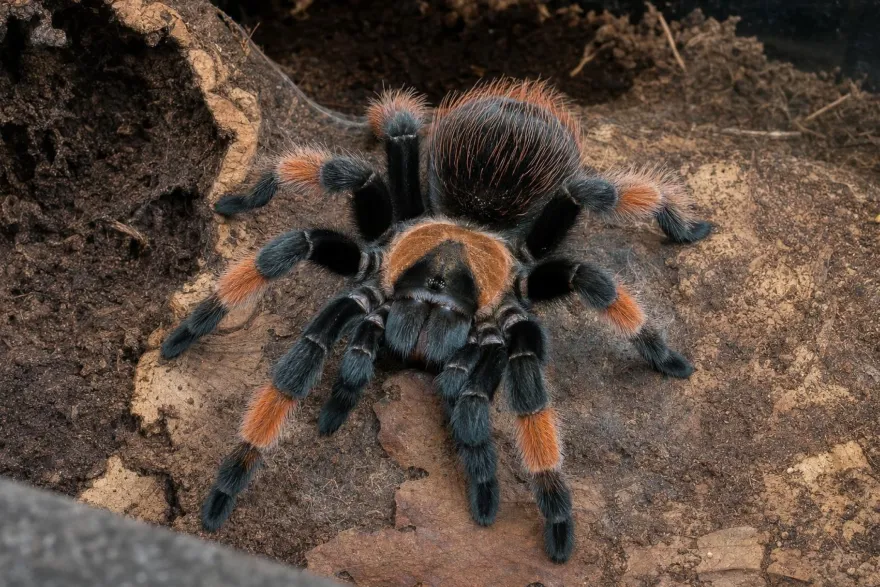 Orangebein-Vogelspinne, Brachypelma emilia