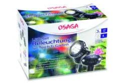 Osaga 3er Set LED-Beleuchtung für Teich & Garten, 12 V, OTB2, bunt