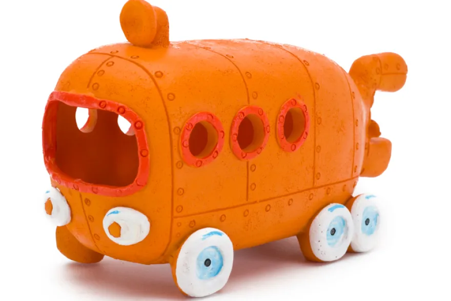 Penn-Plax Bikini Bottom Bus, Aquarium-Deko, 7 cm