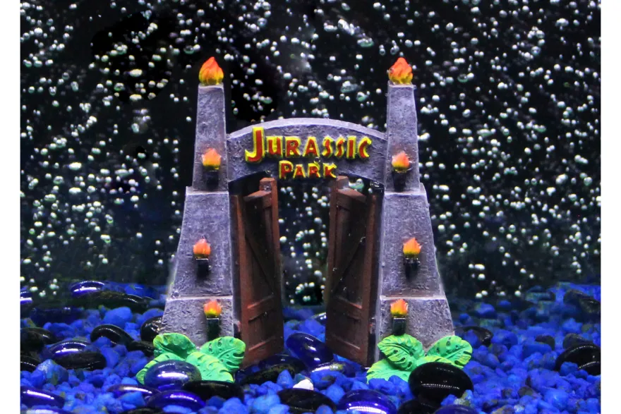 Penn-Plax Jurassic Park - Eingang, Aquarium-Deko, groß