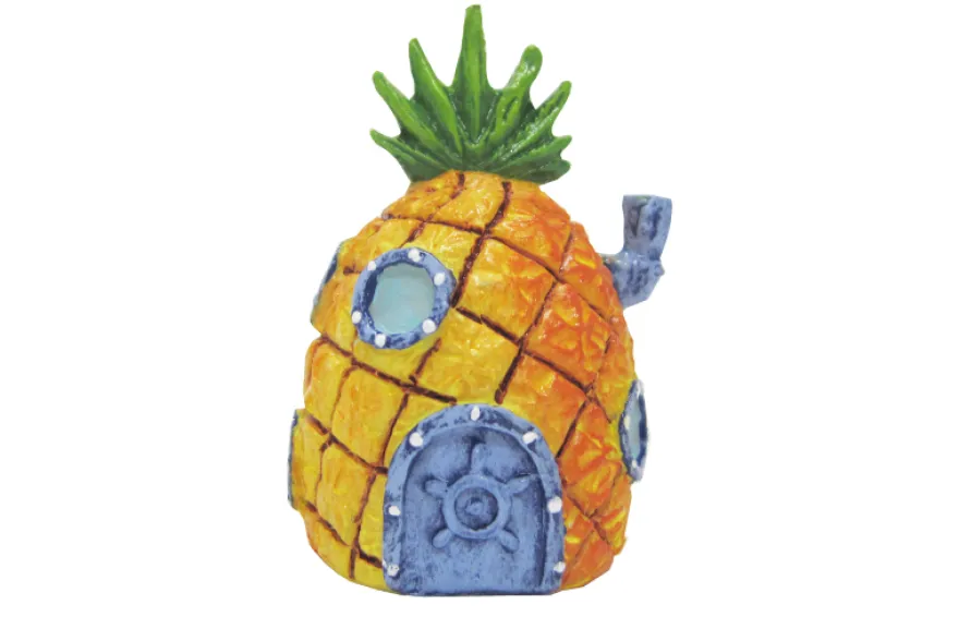 Penn-Plax Mini Ananas Haus, SpongeBob-Deko, 5 cm