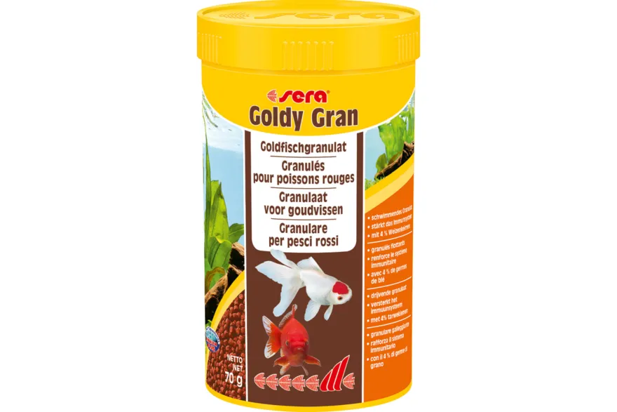 Sera Goldy Goldfish Gran Nature, Hauptfutter-Granulat, 250 ml