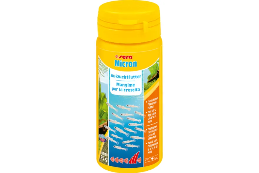 Sera Micron Nature, Aufzuchtfutter-Pulver, 50 ml