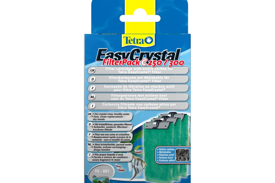 Tetra EasyCrystal Filter Pack C250/300 mit Aktivkohle, Ersatz-Filterkartuschen, 3 Stück