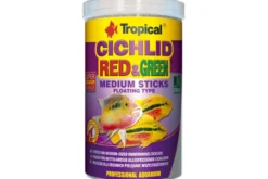 Tropical Cichlid Red & Green Medium Sticks, 1 Liter