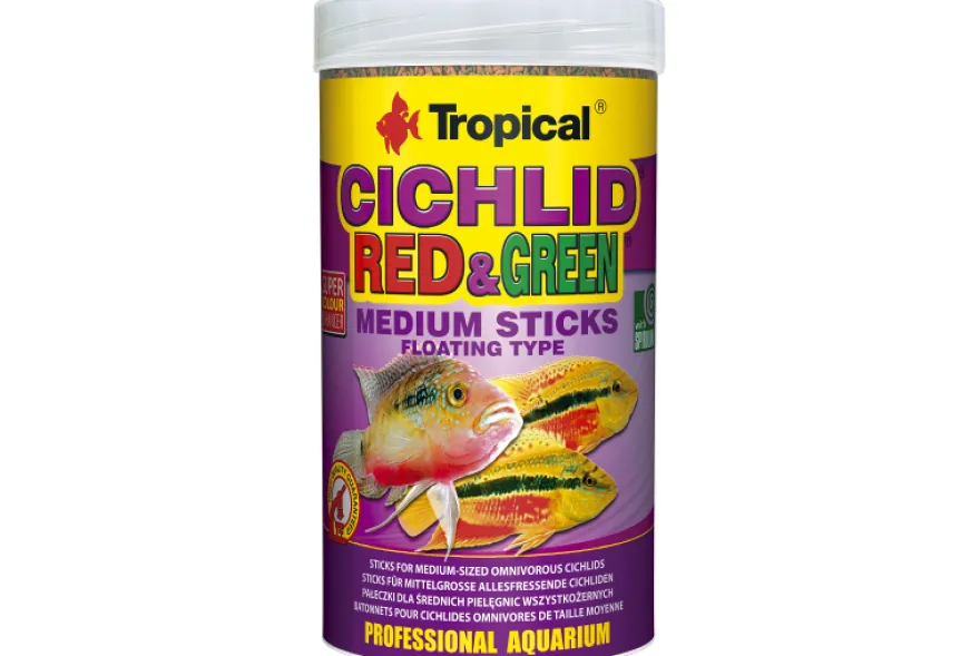 Tropical Cichlid Red & Green Medium Sticks, 250 ml