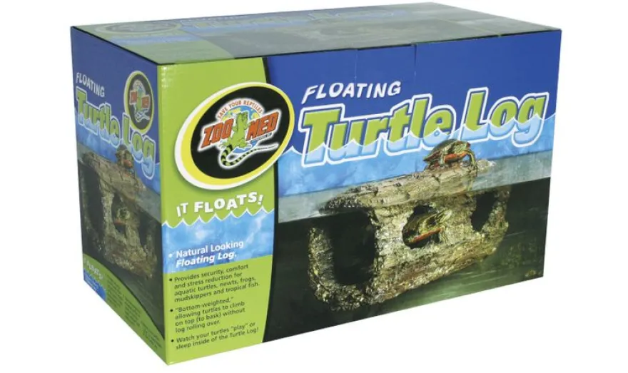 Zoomed Floating Turtle Log, Höhle in Baumstammoptik