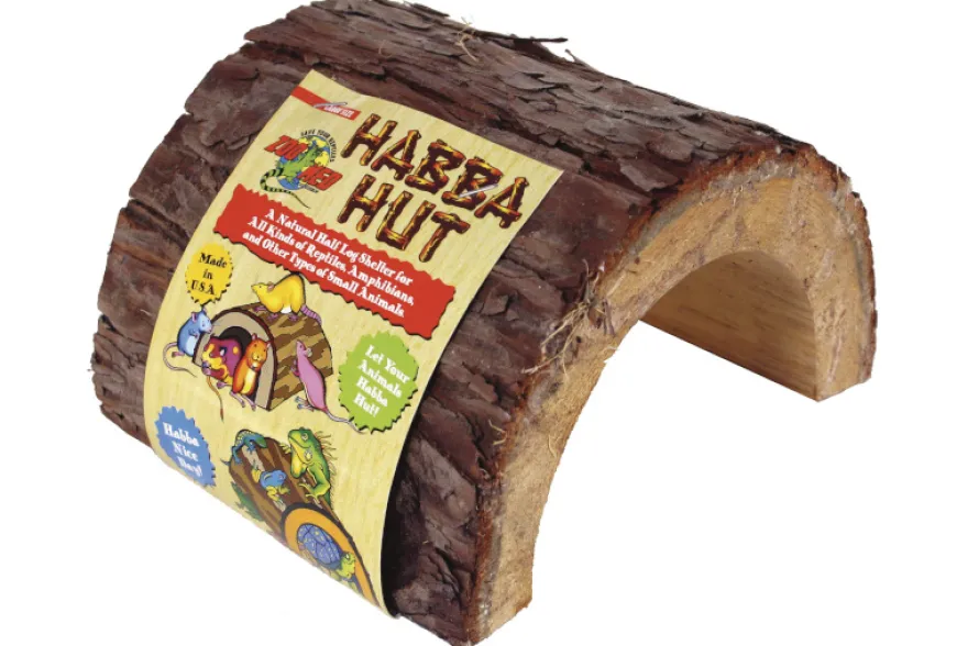 Zoomed Habba Hut (natural wood product) LG, große Terrarien-Holzhöhle