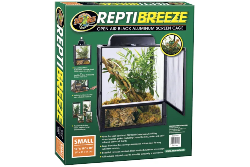 Zoomed ReptiBreeze Alum Screen Cage, Terrarium, 40x40x50 cm